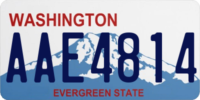 WA license plate AAE4814