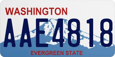 WA license plate AAE4818