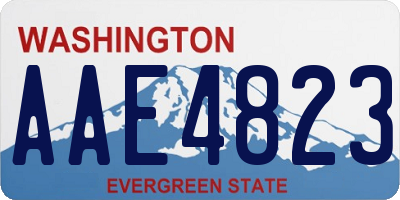 WA license plate AAE4823