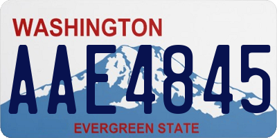 WA license plate AAE4845