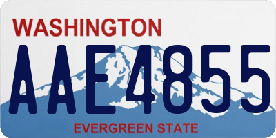 WA license plate AAE4855