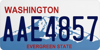 WA license plate AAE4857