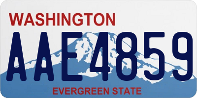 WA license plate AAE4859