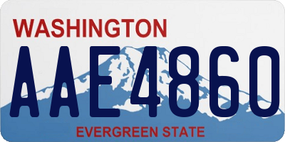 WA license plate AAE4860