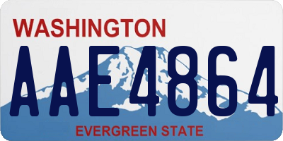 WA license plate AAE4864