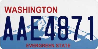 WA license plate AAE4871