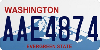 WA license plate AAE4874