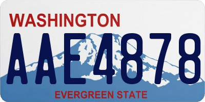 WA license plate AAE4878