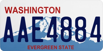 WA license plate AAE4884