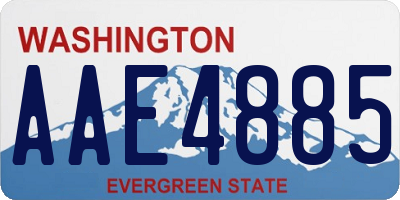 WA license plate AAE4885