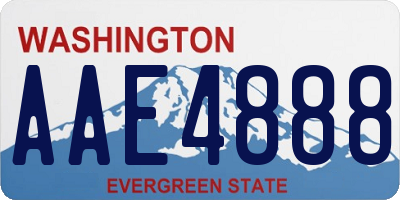 WA license plate AAE4888