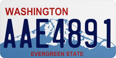 WA license plate AAE4891
