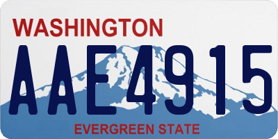 WA license plate AAE4915