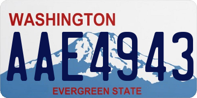 WA license plate AAE4943