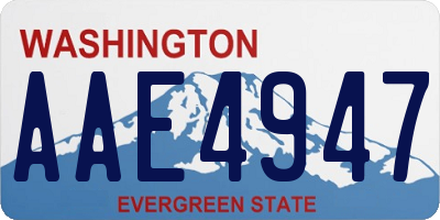 WA license plate AAE4947