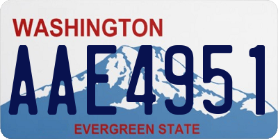 WA license plate AAE4951
