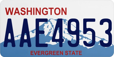 WA license plate AAE4953