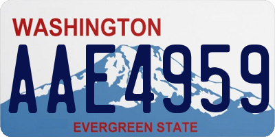 WA license plate AAE4959