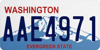 WA license plate AAE4971