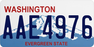 WA license plate AAE4976