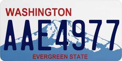 WA license plate AAE4977