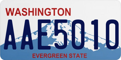 WA license plate AAE5010