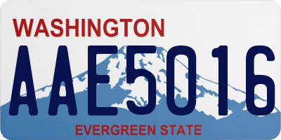 WA license plate AAE5016