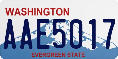 WA license plate AAE5017