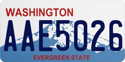 WA license plate AAE5026