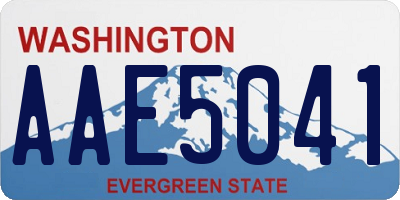 WA license plate AAE5041