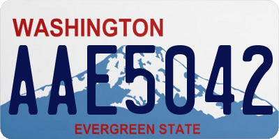WA license plate AAE5042
