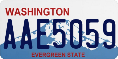 WA license plate AAE5059
