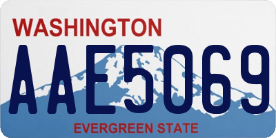 WA license plate AAE5069