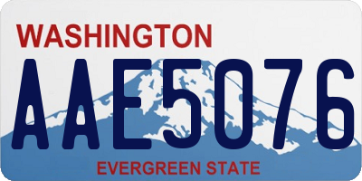 WA license plate AAE5076