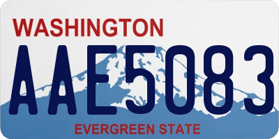 WA license plate AAE5083