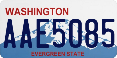 WA license plate AAE5085