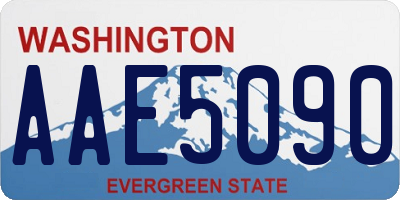 WA license plate AAE5090