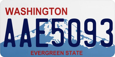 WA license plate AAE5093