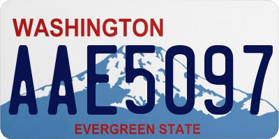 WA license plate AAE5097