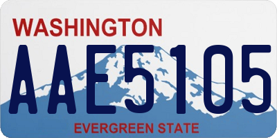 WA license plate AAE5105