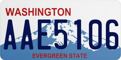 WA license plate AAE5106