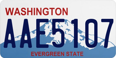 WA license plate AAE5107