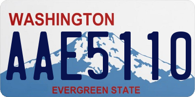 WA license plate AAE5110