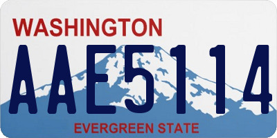 WA license plate AAE5114
