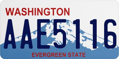 WA license plate AAE5116