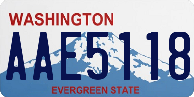 WA license plate AAE5118