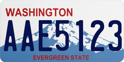 WA license plate AAE5123