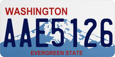 WA license plate AAE5126
