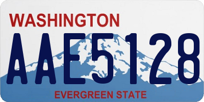 WA license plate AAE5128