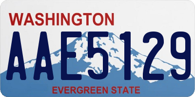 WA license plate AAE5129
